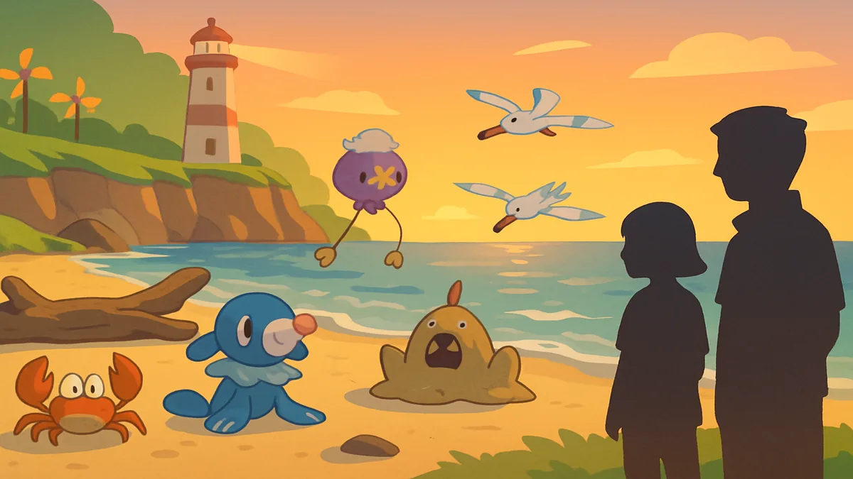 Pokopia Bleak Beach Pokemon list — every coastal and fishing spawn